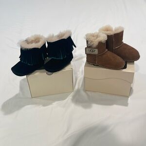 Bundle Two pairs of Infant UGGS - black and Tan
